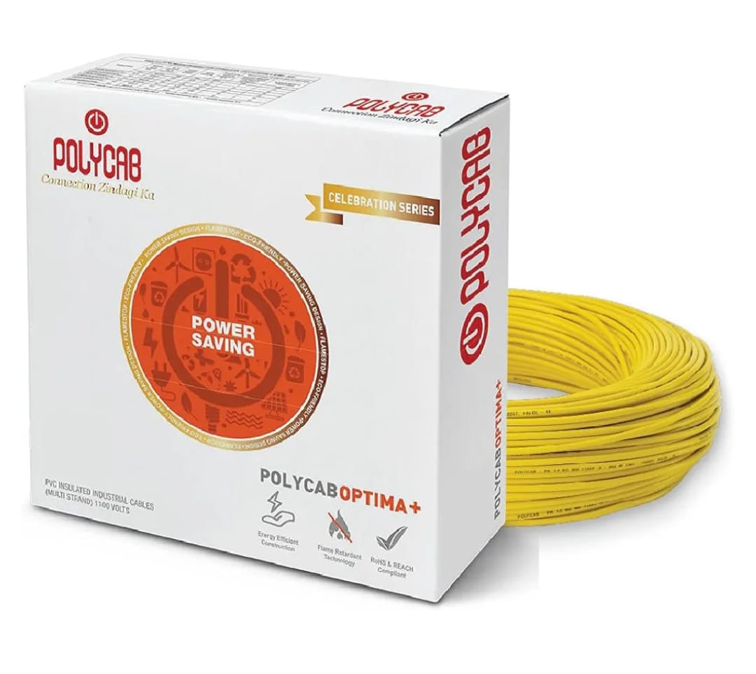 POLYCAB OPTIMA PLUS, 90m [0.75 sq. mm, Yellow]